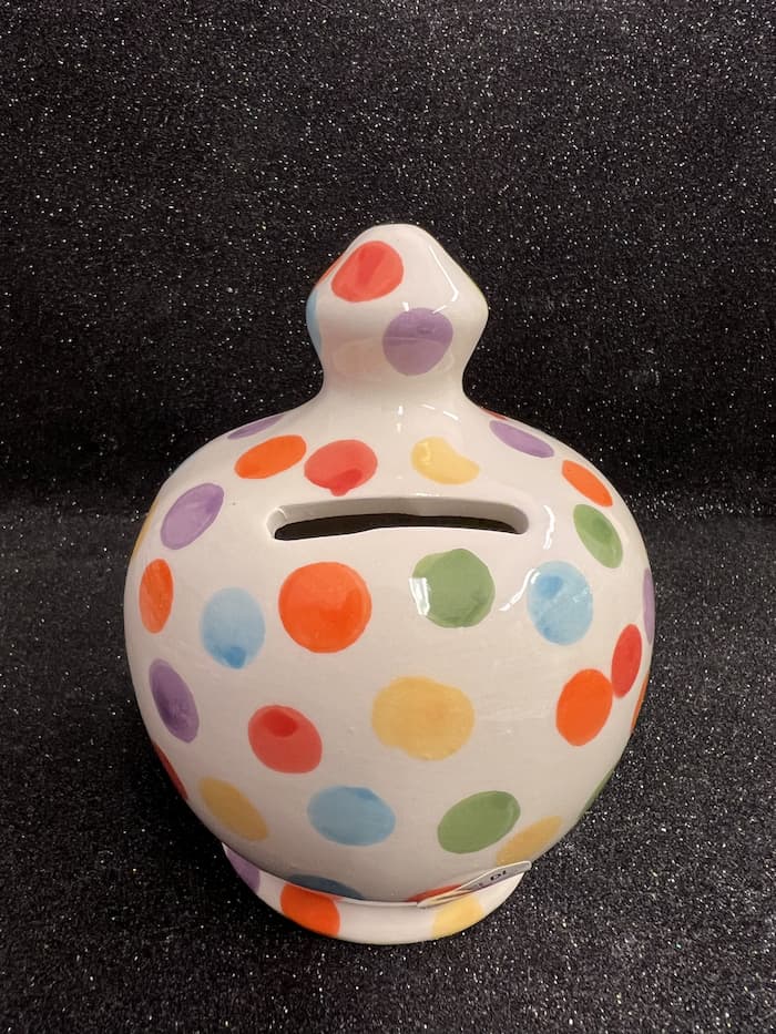 Salvadanaio in porcellana dipinti